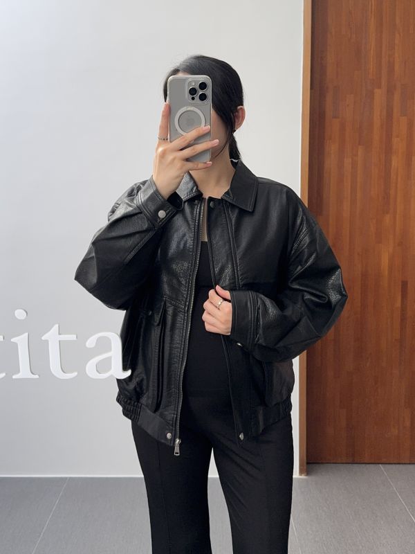 /限時優惠/休閒百搭款皮衣外套 