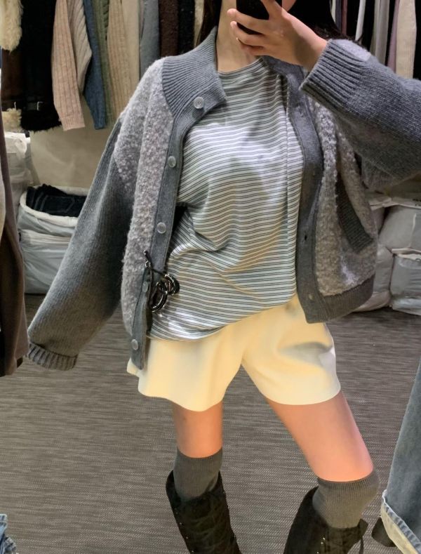 冬天的修身短褲 