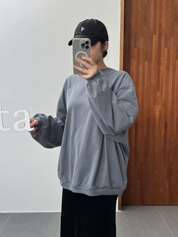 休閒素面寬鬆長版Tee 