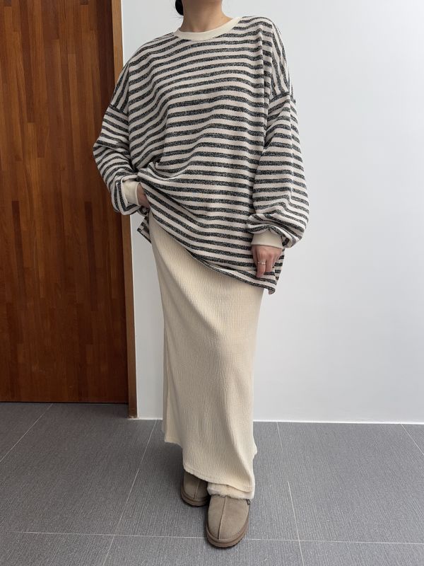 最喜歡的休閒寬鬆條紋T 