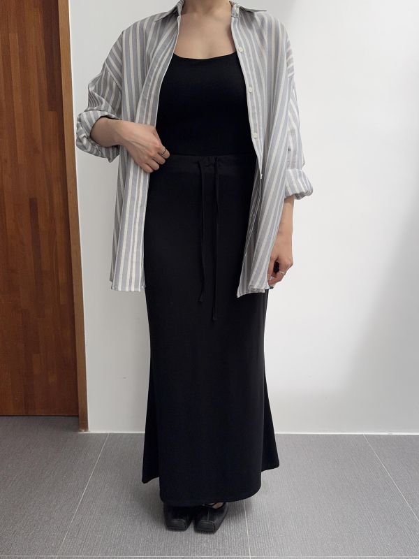 小魚尾舒服棉長裙 