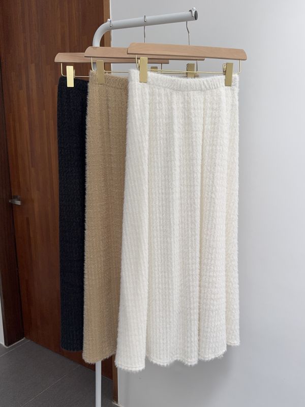 溫柔仙女毛長裙2號(後開衩) 