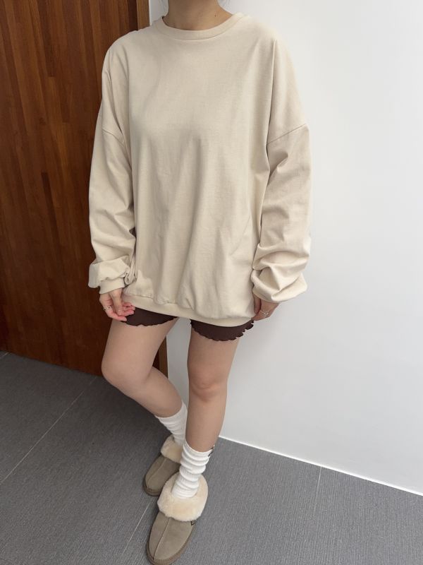 休閒素面寬鬆長版Tee 