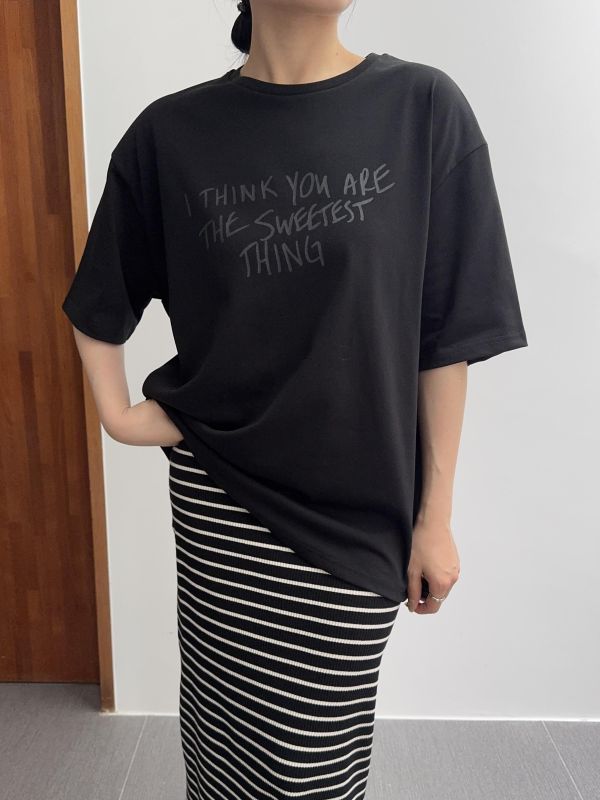 日常質感文字短T 