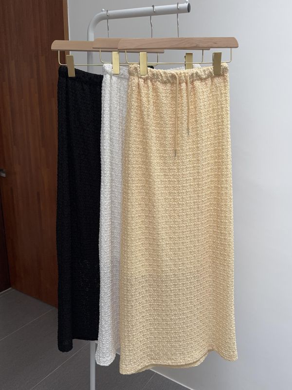 質感立體紋長裙 