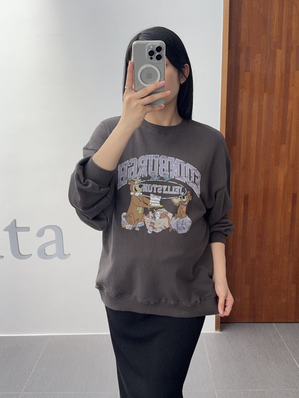 瑜珈熊寬鬆大學T 