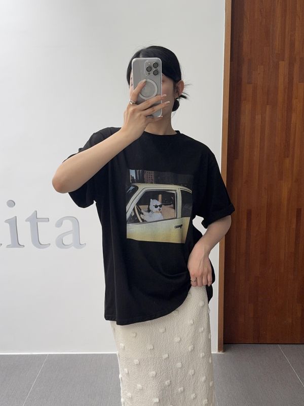 墨鏡狗狗開車短T 