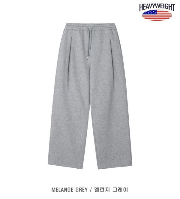 男裝-簡約打褶休閒棉褲 