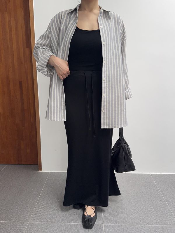 小魚尾舒服棉長裙 