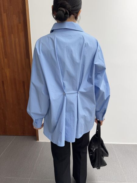 氣質美背雙釦襯衫 