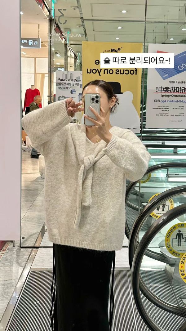 /現貨/高級質感披肩羊毛衣 