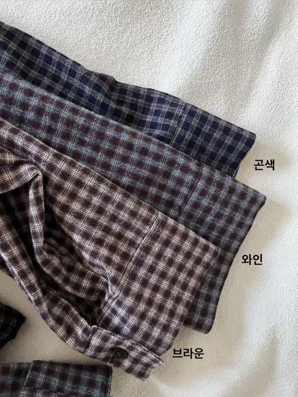 秋冬感小格紋襯衫 
