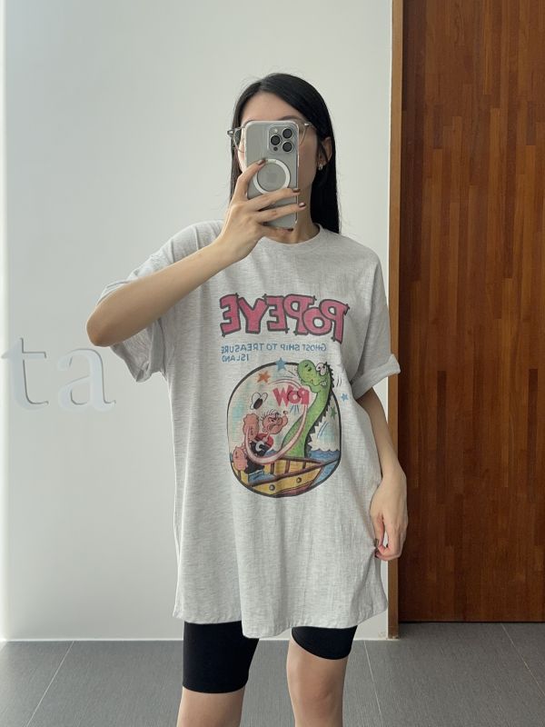 卜派恐龍寬鬆長版T 