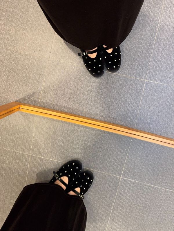 滿滿小愛心絨面瑪莉珍鞋 