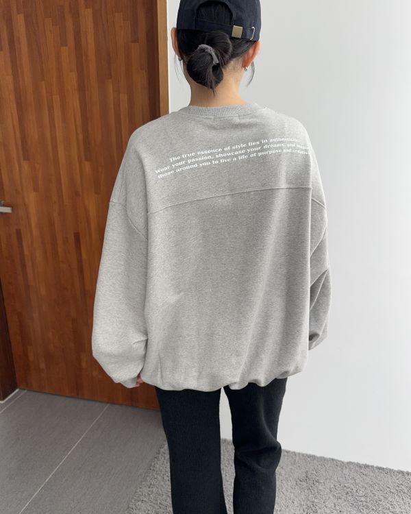 最美低調質感寬鬆大學T 
