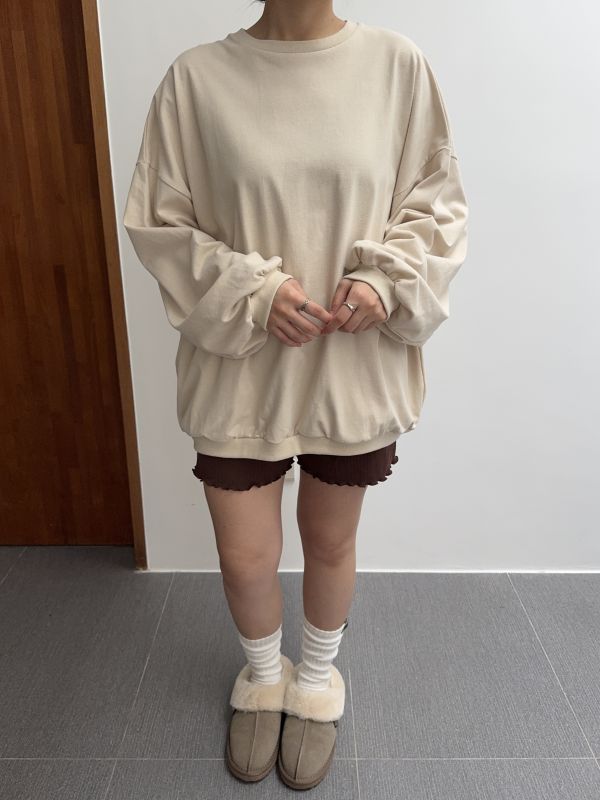 休閒素面寬鬆長版Tee 