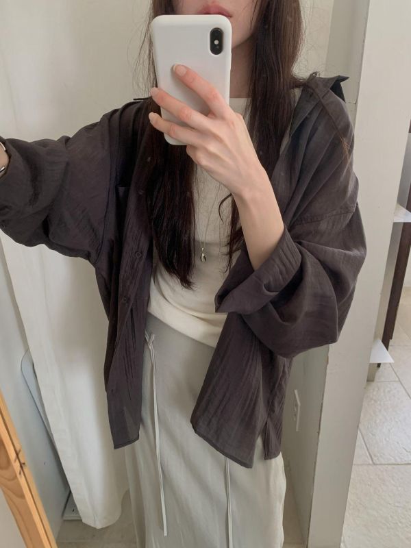 日常素面氣質襯衫 