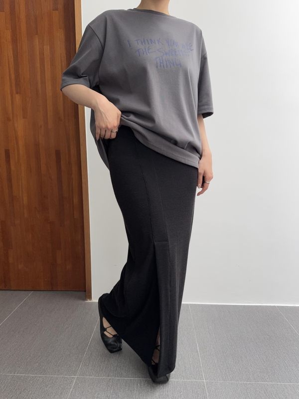 低調質感側開岔長裙 