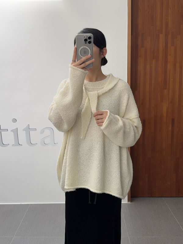 必買!連帽披肩圈圈羊毛衣 