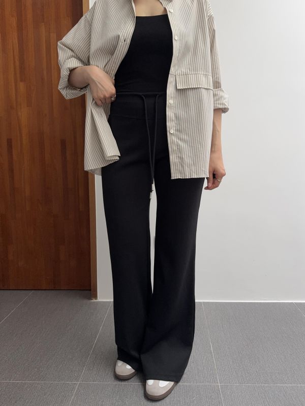 小喇叭顯腿長棉褲 