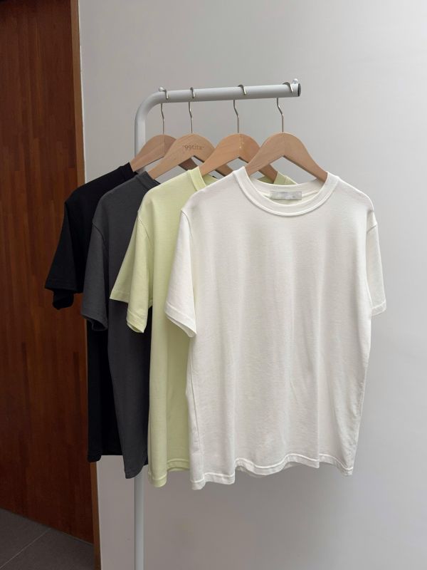 簡約彈力素面短T 