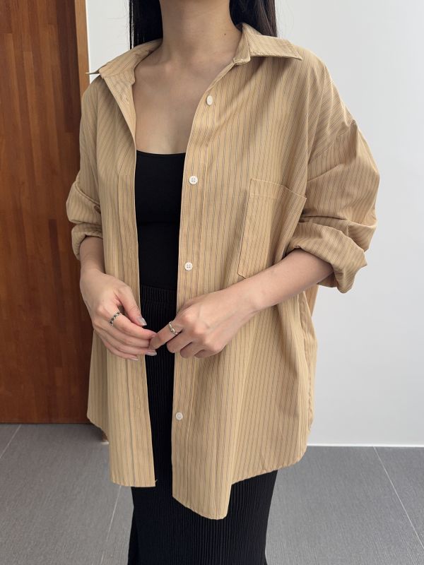 休閒質感直紋襯衫 