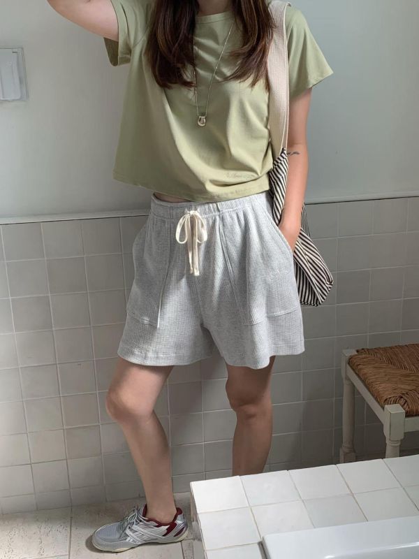 宅在家華夫格紋短褲 