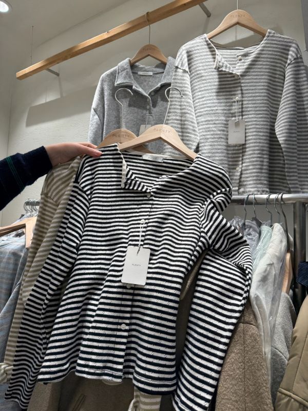 日常最愛的條紋開襟衫 