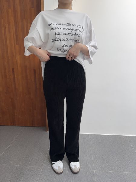 鳥仔腳絨面舒服褲 