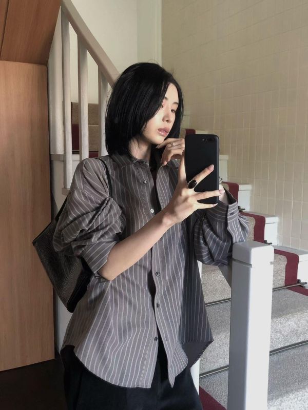 低調高級感直紋襯衫 