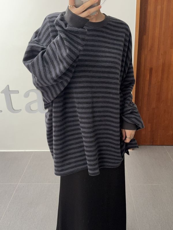 最喜歡的休閒寬鬆條紋T 