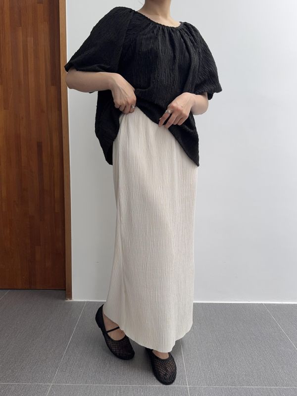 坑紋兩側開岔百搭裙 