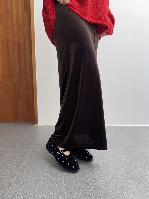 滿滿小愛心絨面瑪莉珍鞋 