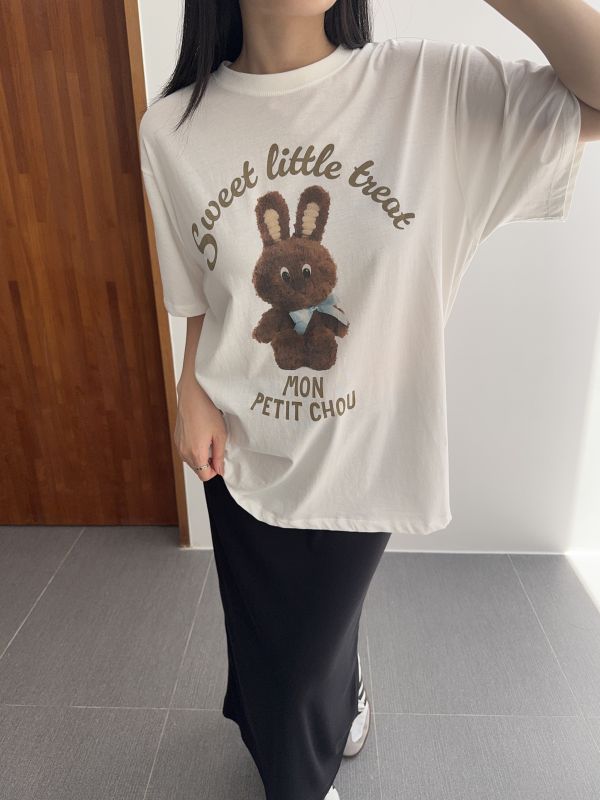 /現貨/可愛兔娃娃舒服短T 
