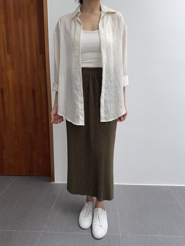 顯瘦舒服皺皺裙 