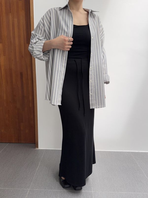 小魚尾舒服棉長裙 