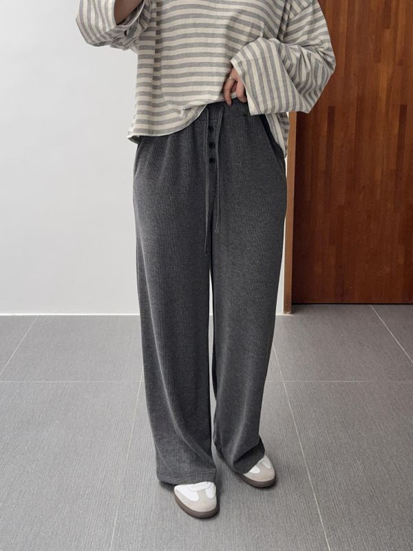 小釦子休閒舒服褲 