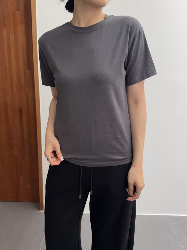 簡約彈力素面短T 