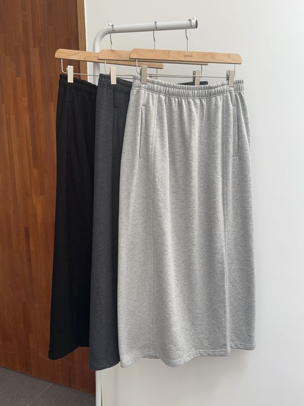 修身壓線休閒舒服裙 