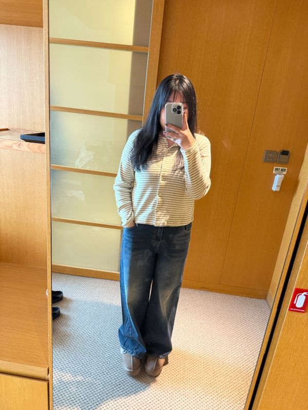 日常最愛的條紋開襟衫 