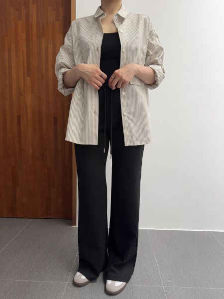 小喇叭顯腿長棉褲 