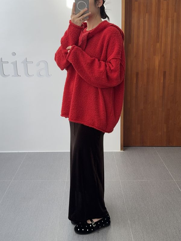 必買!連帽披肩圈圈羊毛衣 