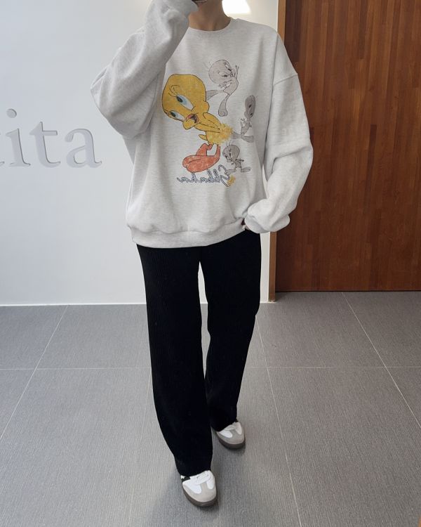 鳥仔腳絨面舒服褲 