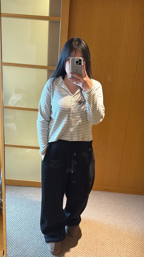 日常最愛的條紋開襟衫 