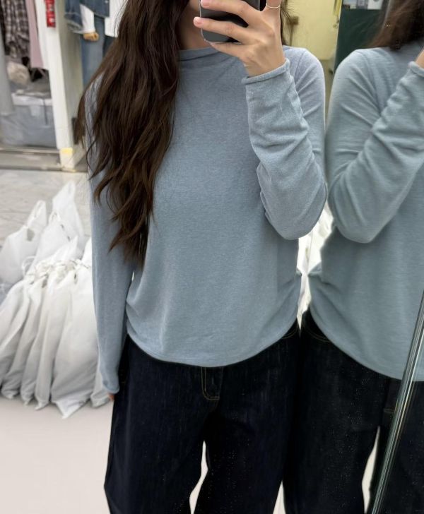 超舒服微領天絲羊毛打底 