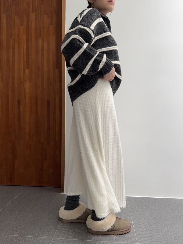 溫柔仙女毛長裙2號(後開衩) 