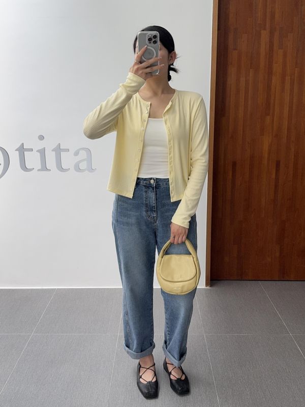 側壓線百搭牛仔褲S-L 