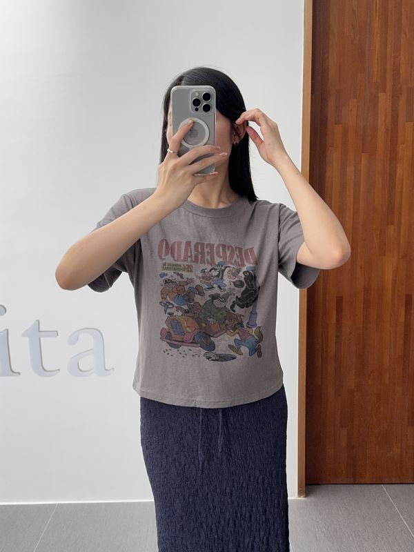 /現貨/卡通圖小短版短T 