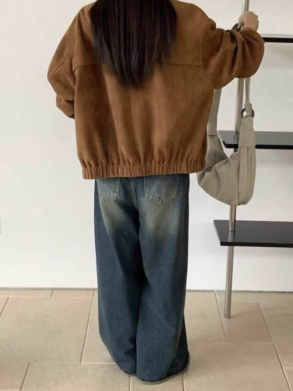 /限時優惠/耐看休閒麂皮外套 