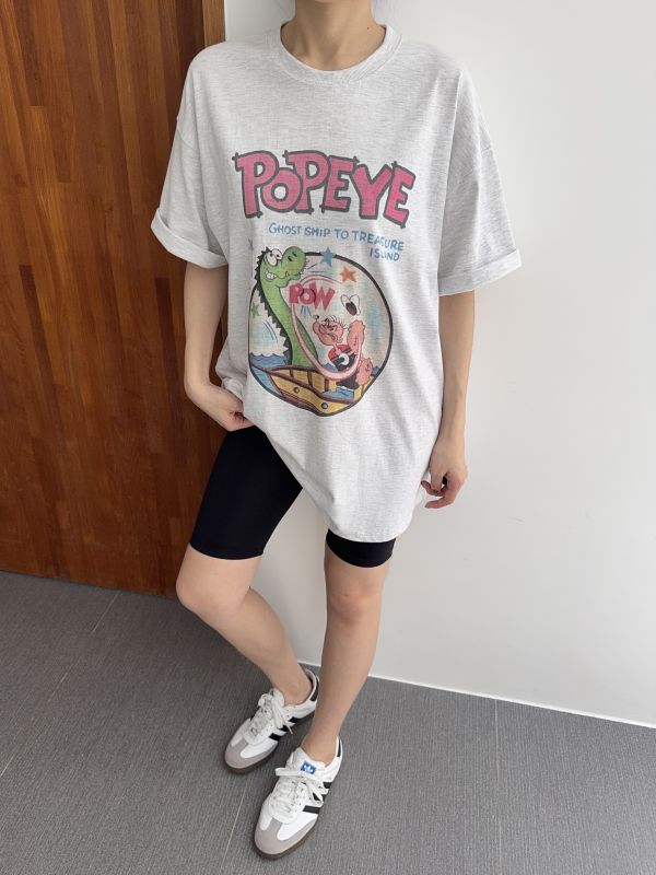 長版短T好夥伴五分內搭褲 